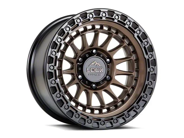 Lock Off-Road Mojave Matte Bronze with Matte Black Ring 8-Lug Wheel; 17×9; 12mm Offset (07-10 Sierra 3500 HD SRW)Find parts that fit my vehicle