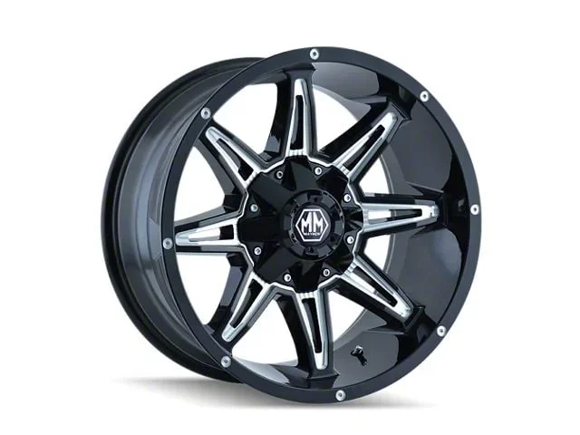 Mayhem Wheels Rampage Gloss Black Milled 8-Lug Wheel; 18×9; 18mm Offset (11-14 Sierra 3500 HD SRW)Find parts that fit my vehicle