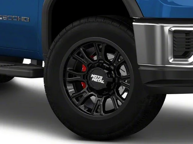 Moto Metal Legacy Gloss Black 8-Lug Wheel; 20×9; 1mm Offset (20-26 Sierra 3500 HD SRW)Find parts that fit my vehicle