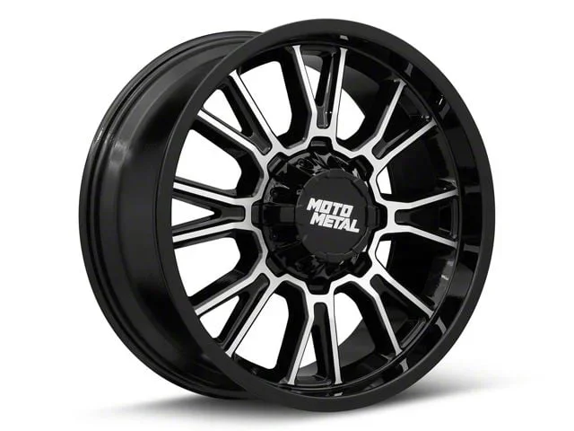 Moto Metal Legacy Gloss Black Machined 8-Lug Wheel; 20×9; 1mm Offset (15-19 Sierra 3500 HD SRW)Find parts that fit my vehicle