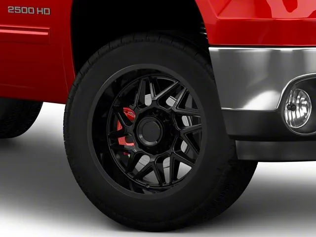 Moto Metal Turbine Gloss Black 8-Lug Wheel; 20×10; -18mm Offset (11-14 Sierra 3500 HD SRW)Find parts that fit my vehicle