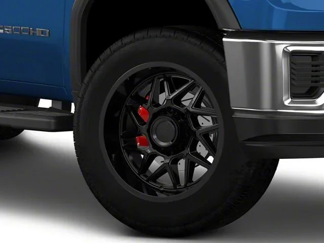 Moto Metal Turbine Gloss Black 8-Lug Wheel; 20×9; 20mm Offset (20-26 Sierra 3500 HD SRW)Find parts that fit my vehicle