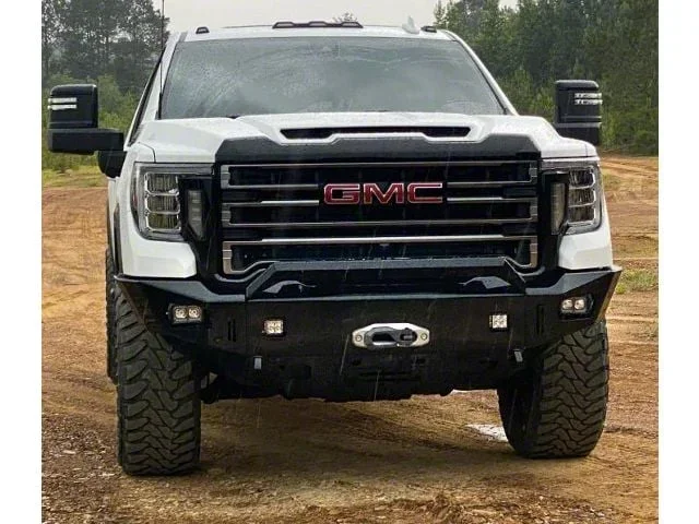 Octane Series Winch Front Bumper; Not Pre-Drilled for Front Parking Sensors; Black Textured (20-23 Sierra 3500 HD)Find parts that fit my vehicle