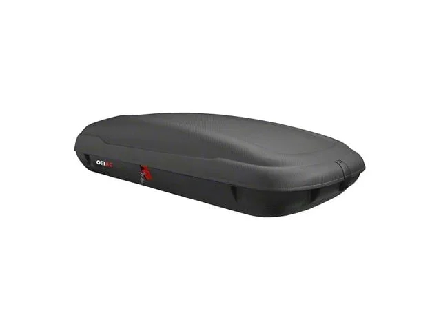 OMAC Rooftop Cargo Box; 14.10 Cubic Feet; Carbon Fiber Textured (Universal; Some Adaptation May Be Required)