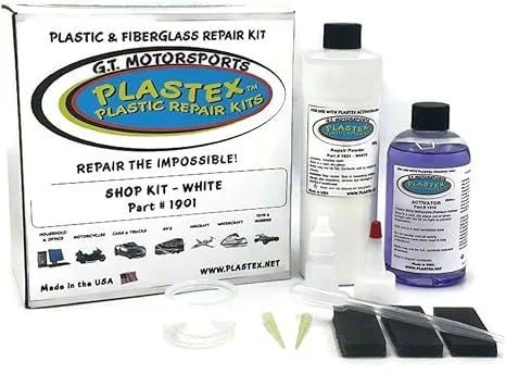Plastex Plastic and Fiberglass Repair Shop Kit; White