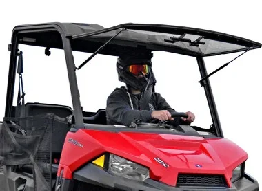 Polaris Ranger Midsize Scratch Resistant Flip Windshield
