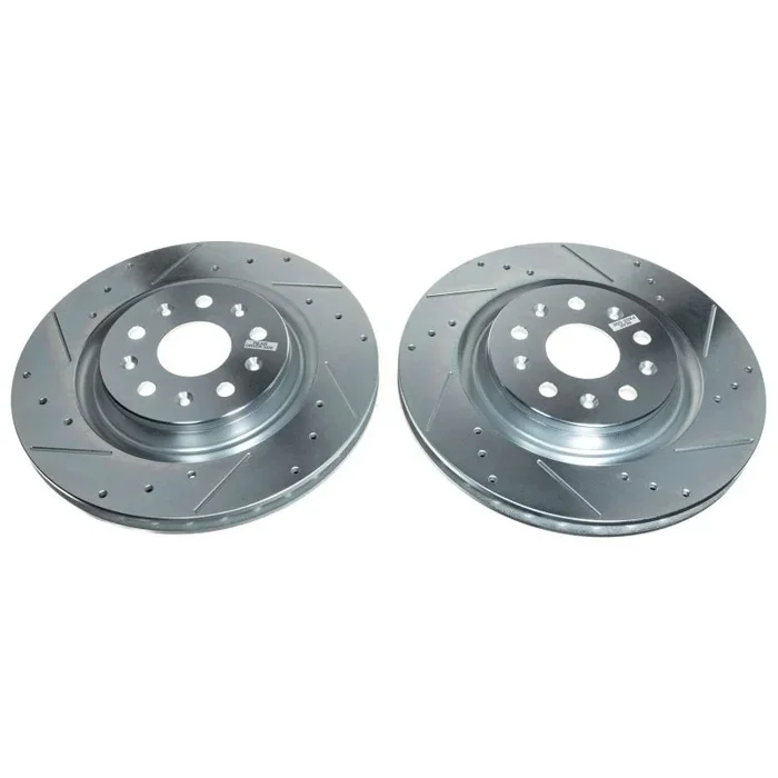 Power Stop 20-21 Chevrolet Corvette Rear Evolution Drilled & Slotted Rotor – Pair