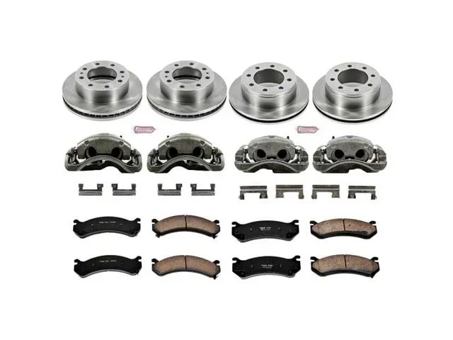 PowerStop OE Replacement 8-Lug Brake Rotor, Pad and Caliper Kit; Front and Rear (04-10 Sierra 3500 HD SRW)Find parts that fit my vehicle