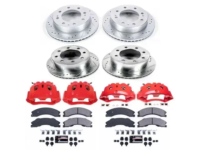 PowerStop Z23 Evolution Sport 8-Lug Brake Rotor, Pad and Caliper Kit; Front and Rear (2011 Sierra 3500 HD DRW)Find parts that fit my vehicle