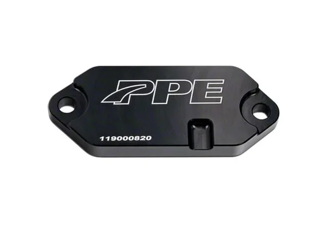 PPE Billet Aluminum Coolant Block-Off Plate; Black (07-26 6.6L Duramax Sierra 3500 HD)Find parts that fit my vehicle