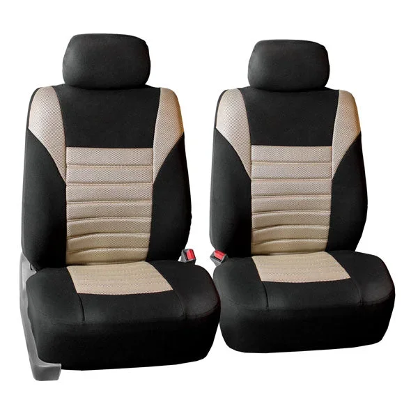 Premium 3D Air Mesh Seat Covers – Front Set Beige