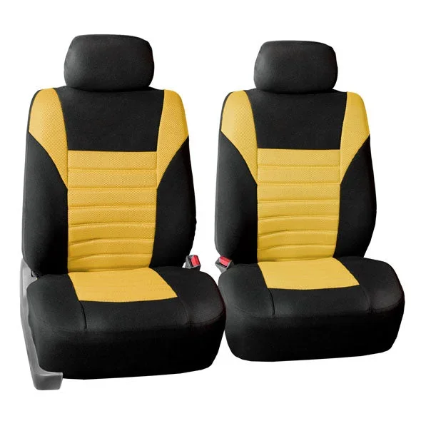 Premium 3D Air Mesh Seat Covers – Front Set Yellow