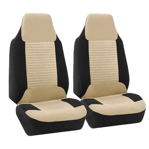 Premium Fabric Seat Covers – Front Set Beige