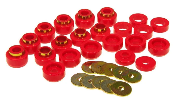 Prothane 87-96 Jeep Wrangler Body Mount – Red
