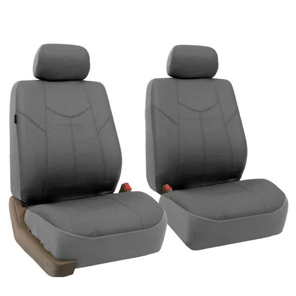 PU Leather Rome Seat Covers – Front Set Gray