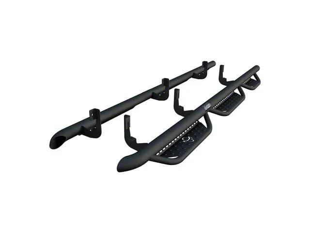 Ranch Hand Midnight Series 6-Step Wheel to Wheel Side Step Bars; Matte Black (20-26 Sierra 3500 HD Crew Cab w/ 6.90-Foot Standard Box)Find parts that fit my vehicle