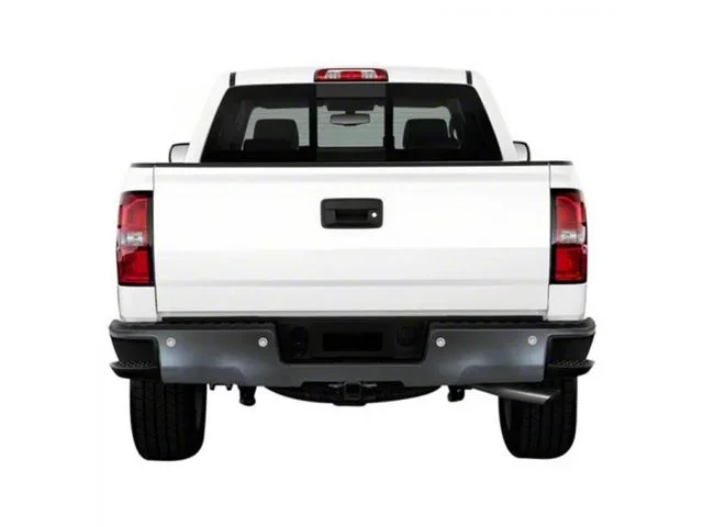 Rear Bumper Cover; Pre-Drilled for Backup Sensors; Paintable ABS (15-19 Sierra 3500 HD)Find parts that fit my vehicle
