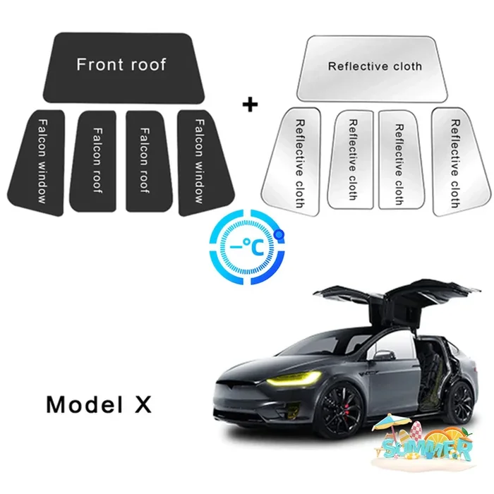 Roof Sunshade For Tesla Model X Pre-refresh & Newer 2016-2025+