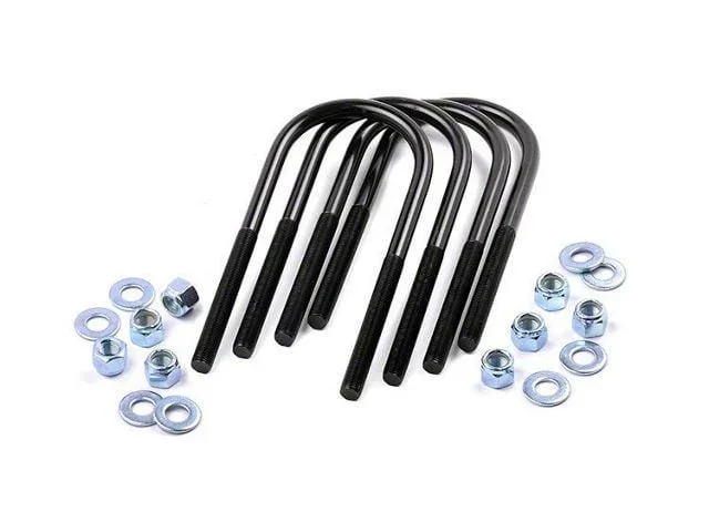 Rough Country Suspension Universal Round U-Bolt Kit; 12 x 3.625-Inch; 9/16-Inch Thread Size
