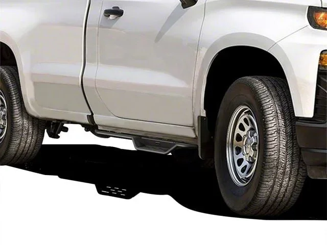 Round Tube Drop Style Nerf Side Step Bars; Black (20-26 Sierra 3500 HD Regular Cab)Find parts that fit my vehicle