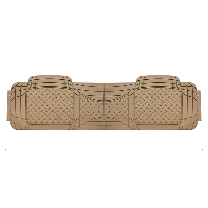 Semi-Custom ClimaProof Trimmable Non-Slip Vinyl Car Floor Mats – Rear Set Beige