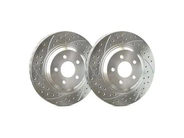 SP Performance Double Drilled and Slotted 8-Lug Rotors with Silver Zinc Plating; Front Pair (11-26 Sierra 3500 HD)Find parts that fit my vehicle