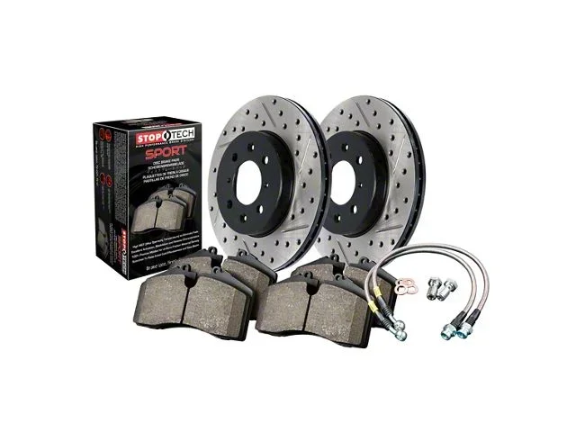 StopTech Sport Axle Drilled and Slotted 8-Lug Brake Rotor and Pad Kit; Front (2011 Sierra 3500 HD)Find parts that fit my vehicle