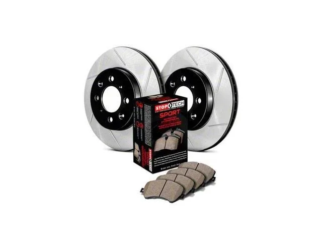 StopTech Sport Axle Slotted 8-Lug Brake Rotor and Pad Kit; Front (07-10 Sierra 3500 HD)Find parts that fit my vehicle