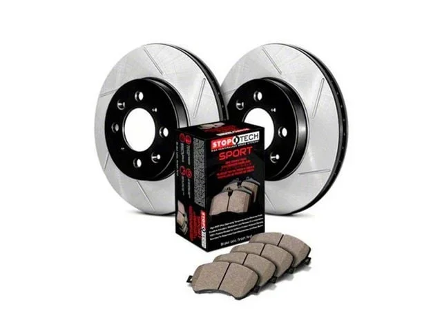 StopTech Sport Axle Slotted 8-Lug Brake Rotor and Pad Kit; Rear (07-10 Sierra 3500 HD DRW)Find parts that fit my vehicle