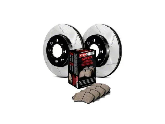 StopTech Sport Axle Slotted 8-Lug Brake Rotor and Pad Kit; Rear (11-15 Sierra 3500 HD SRW)Find parts that fit my vehicle
