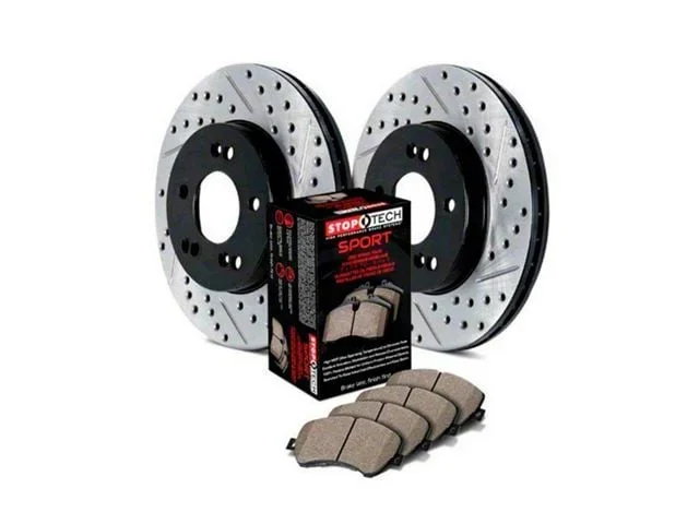 StopTech Sport Axle Slotted and Drilled 8-Lug Brake Rotor and Pad Kit; Rear (16-19 Sierra 3500 HD DRW)Find parts that fit my vehicle