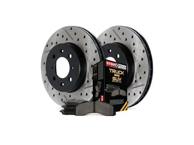 StopTech Truck Axle Slotted and Drilled 8-Lug Brake Rotor and Pad Kit; Front (12-19 Sierra 3500 HD)Find parts that fit my vehicle