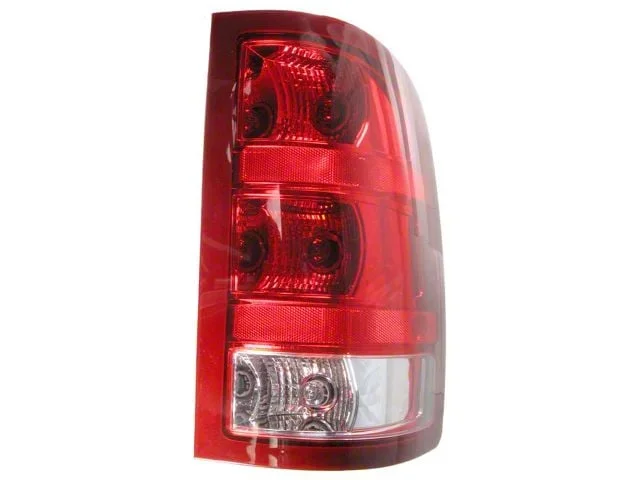 Tail Light; Chrome Housing; Red Clear Lens; Passenger Side (07-09 Sierra 3500 HD)Find parts that fit my vehicle