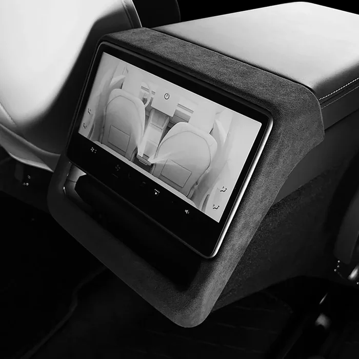 Tesla Alcantara Rear Screen Trim Cover for 2024+ Model 3 Highland & 2025+ Model Y Juniper