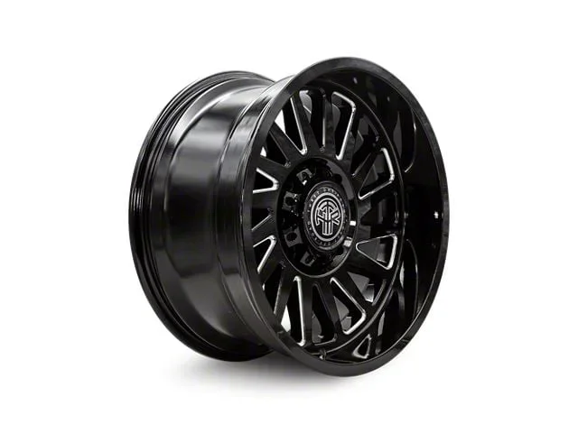 Thret Offroad Omega Gloss Black Milled 8-Lug Wheel; 22×10; -21mm Offset (07-10 Sierra 3500 HD SRW)Find parts that fit my vehicle