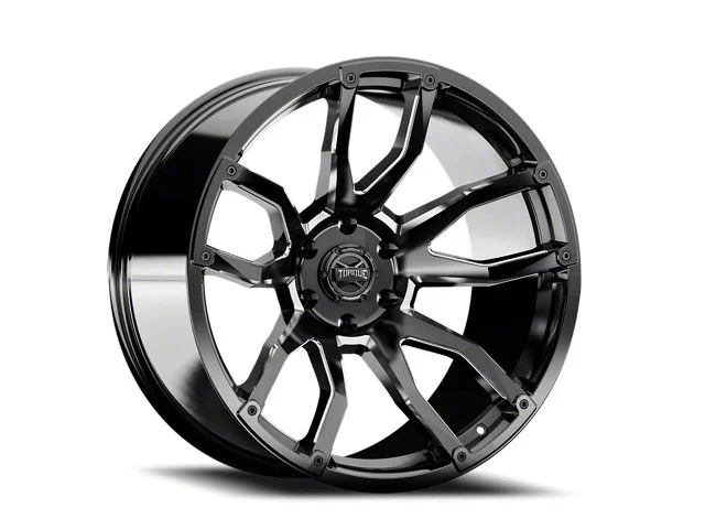 Torque Wheels TW403C Impact Gloss Black Premium Milling 8-Lug Wheel; 20×9; -12mm Offset (01-06 Sierra 3500 HD SRW)Find parts that fit my vehicle