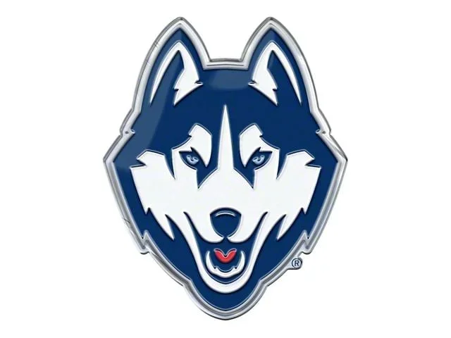 University of Connecticut Embossed Emblem; Blue (Universal; Some Adaptation May Be Required)