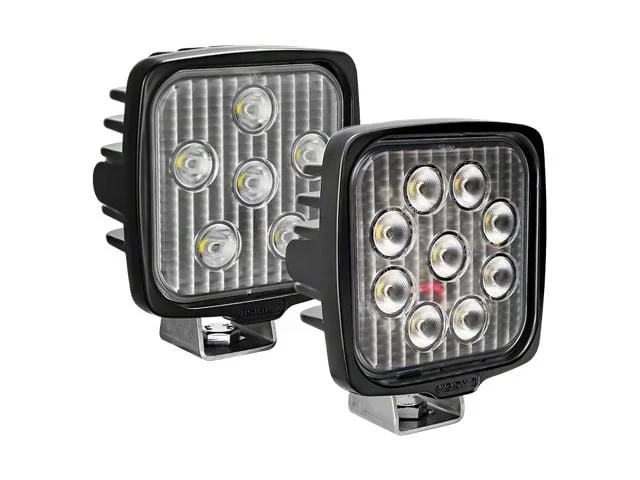 Vision X 4.30-Inch VL-Series 9-LED Square Work Light; Flood Beam (Universal; Some Adaptation May Be Required)