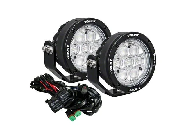 Vision X 4.70-Inch Round Multi-LED CG2 Light Cannon Kit; Elliptical Beam (Universal; Some Adaptation May Be Required)