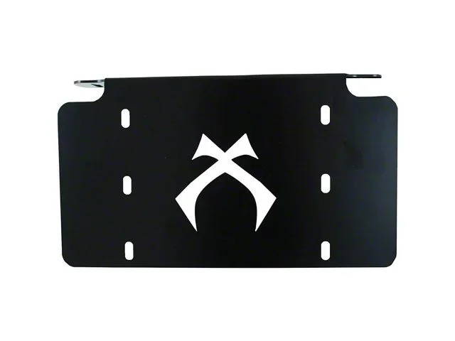 Vision X License Plate Bracket with Light Bar Mount (Universal; Some Adaptation May Be Required)