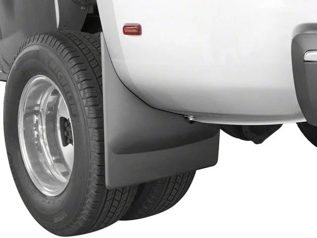 Weathertech No-Drill Mud Flaps; Rear; Black (15-19 Sierra 3500 HD DRW)Find parts that fit my vehicle