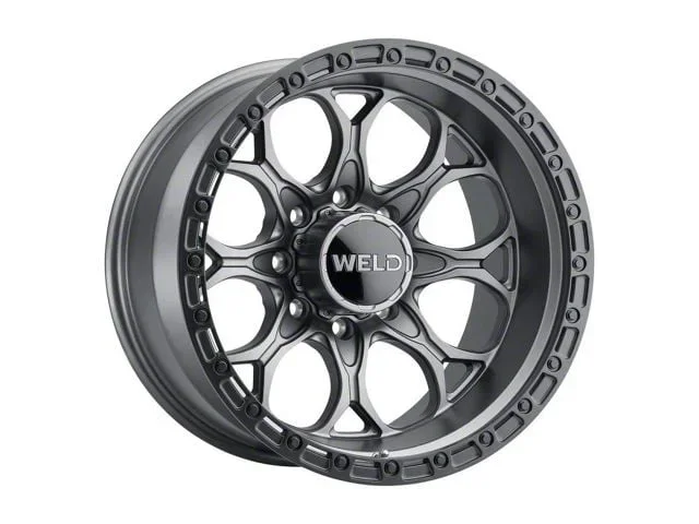 Weld Off-Road Ledge Eight Satin Gunmetal with Satin Black Ring 8-Lug Wheel; 20×9; 0mm Offset (20-26 Sierra 3500 HD SRW)Find parts that fit my vehicle
