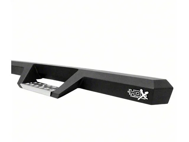 Westin HDX Stainless Wheel-to-Wheel Drop Nerf Side Step Bars; Textured Black (20-26 Sierra 3500 HD Double Cab w/ 8-Foot Long Box)Find parts that fit my vehicle