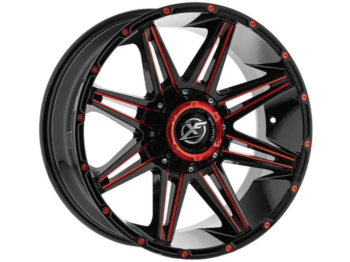 XF Offroad Gloss Black & Red XF-220 Wheel