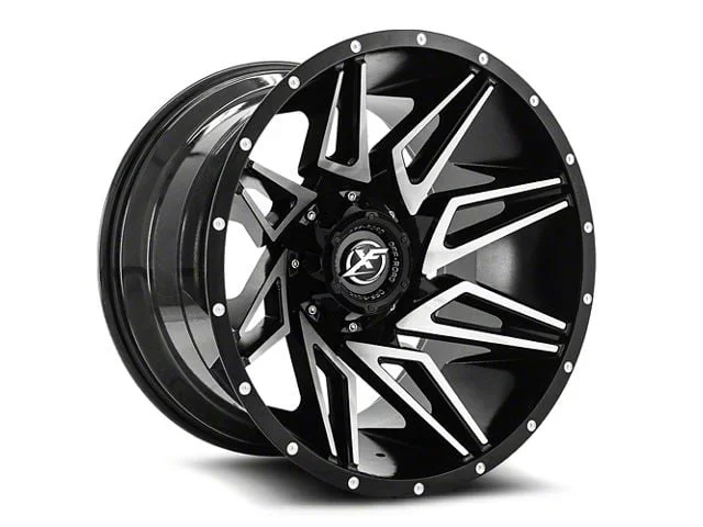 XF Offroad XF-218 Gloss Black and Machined 8-Lug Wheel; 20×9; 0mm Offset (20-26 Sierra 3500 HD SRW)Find parts that fit my vehicle